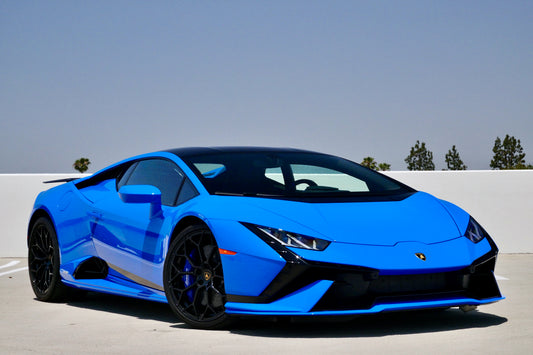 Blue Lamborghini Huracan Tecnica (Exotic Car Rentals In Los Angeles)