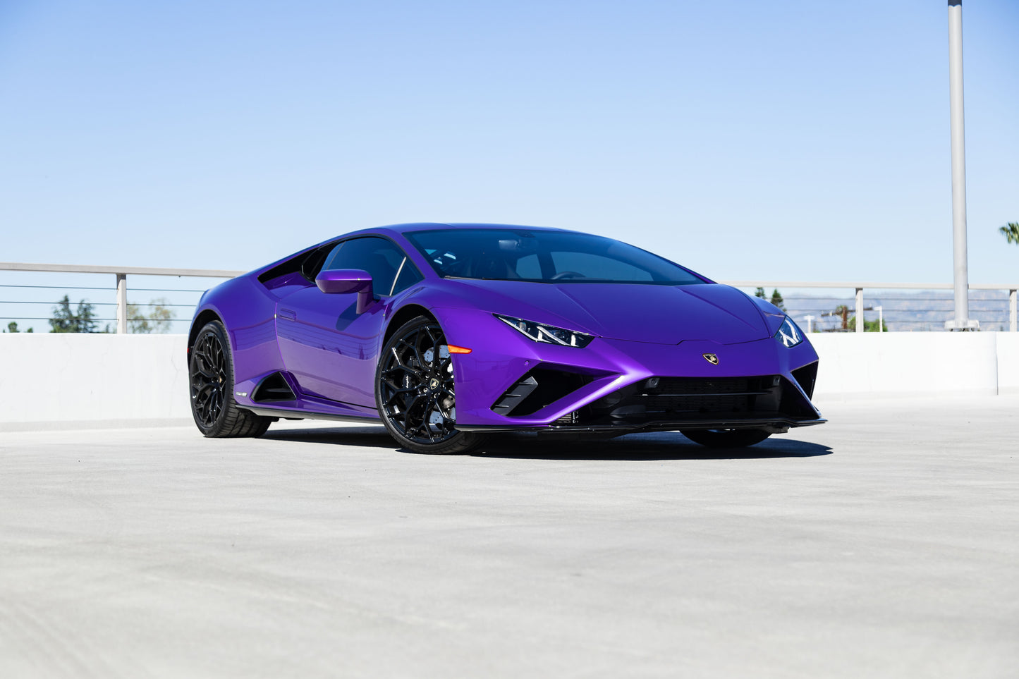 Purple Lamborghini Huracan Evo Coupe (Exotic Car Rentals In Los Angeles)