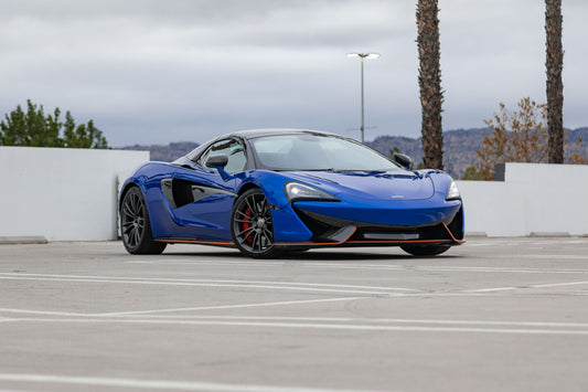 Blue Mclaren 570s Spyder (Exotic Car Rentals In Los Angeles)