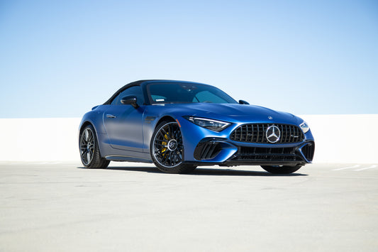 Blue Mercedes Benz SL63 Roadster (Exotic Car Rentals In Los Angeles)