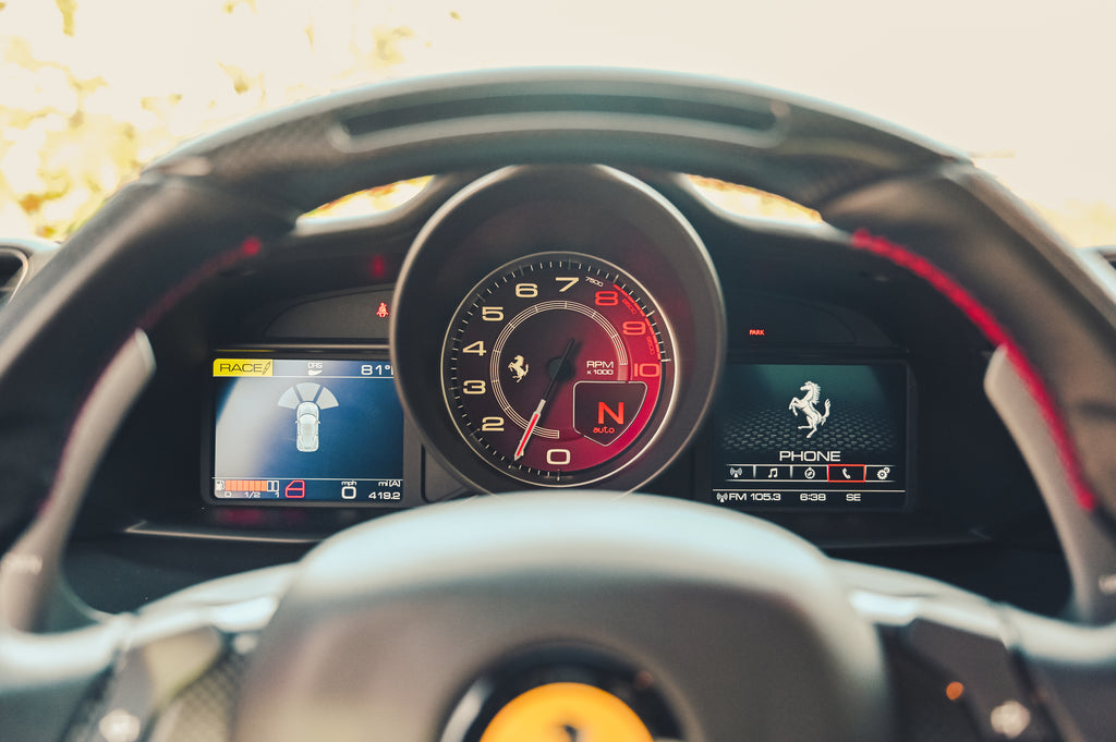 White Ferrari 488 (Exotic Car Rentals In Los Angeles)