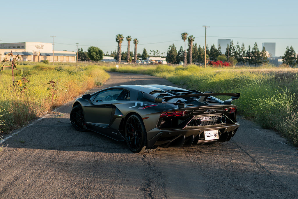 Black Lamborghini Aventador SVJ (Exotic Car Rentals In Los Angeles)