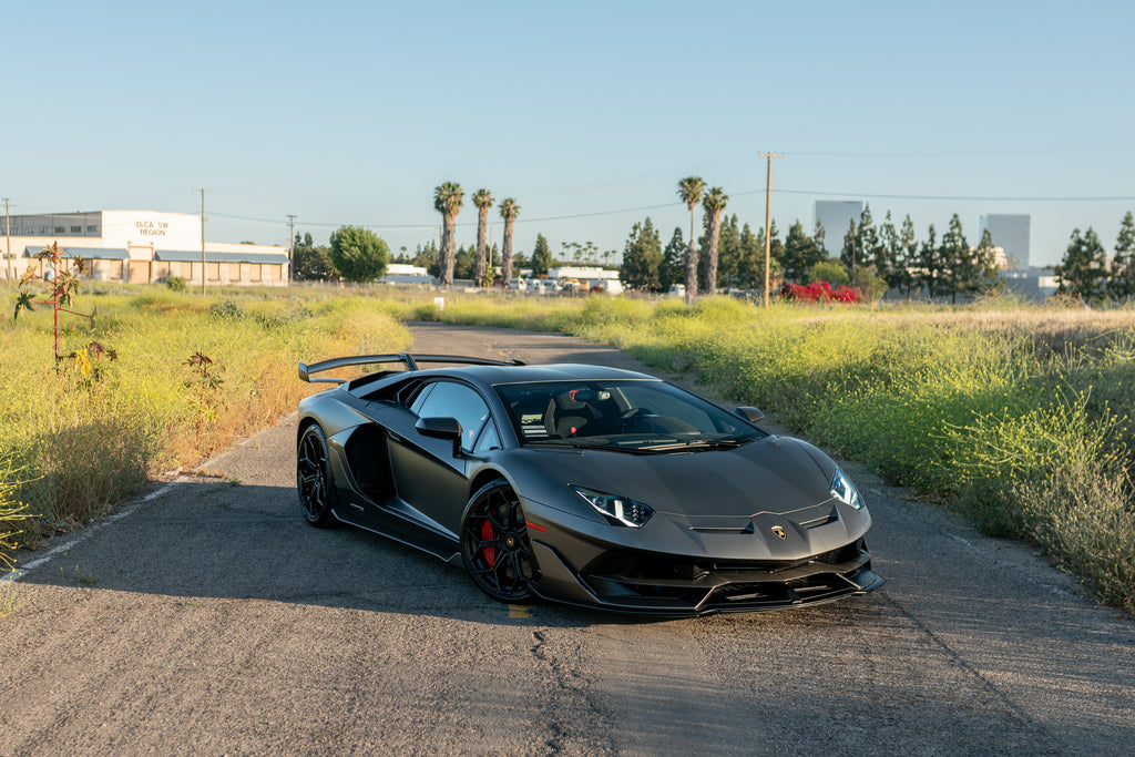 Black Lamborghini Aventador SVJ (Exotic Car Rentals In Los Angeles)